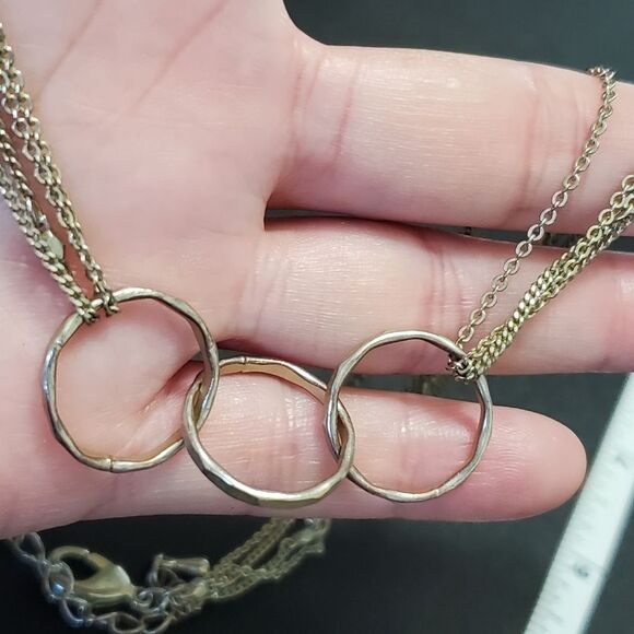 Three ring multi strand necklace - Picture 2 of 8